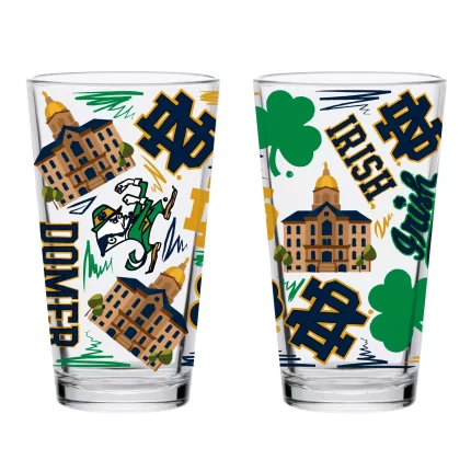 Set of 2 Notre Dame Fighting Irish Local 16oz Pints