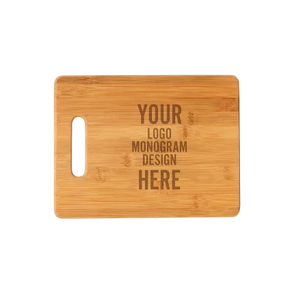 Personalized Bamboo Cutting Board with Handle - 11.5" x 8.75"
