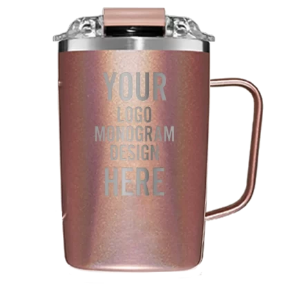 Personalized BruMate Toddy 16 oz Mug - Rose Gold