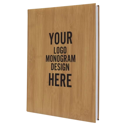 Personalized Leatherette Journal 7" x 9.75" (Lined Pages) - Bamboo