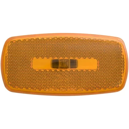 Clearance/Marker Light Oval RV Black Bs Amber