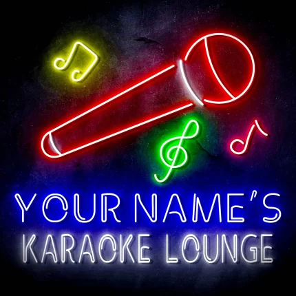 Custom Ultra-Bright Karaoke Bar Lounge LED Sign with Remote (Neon-Style, LED Technology)