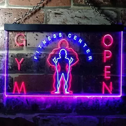 Fitness Center Open Gym LED Light Sign
