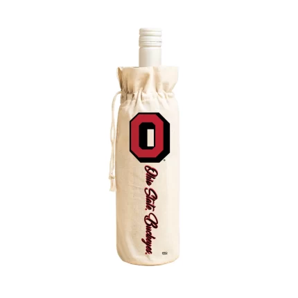 Ohio State Buckeyes Classic Muslin Wine Tote Bag