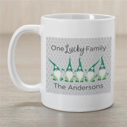 Lucky Gnome Family Mug - Personalized Irish Theme Gift