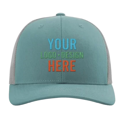 Embroidered Richardson 115 Low Pro Trucker Hat - Smoke Blue