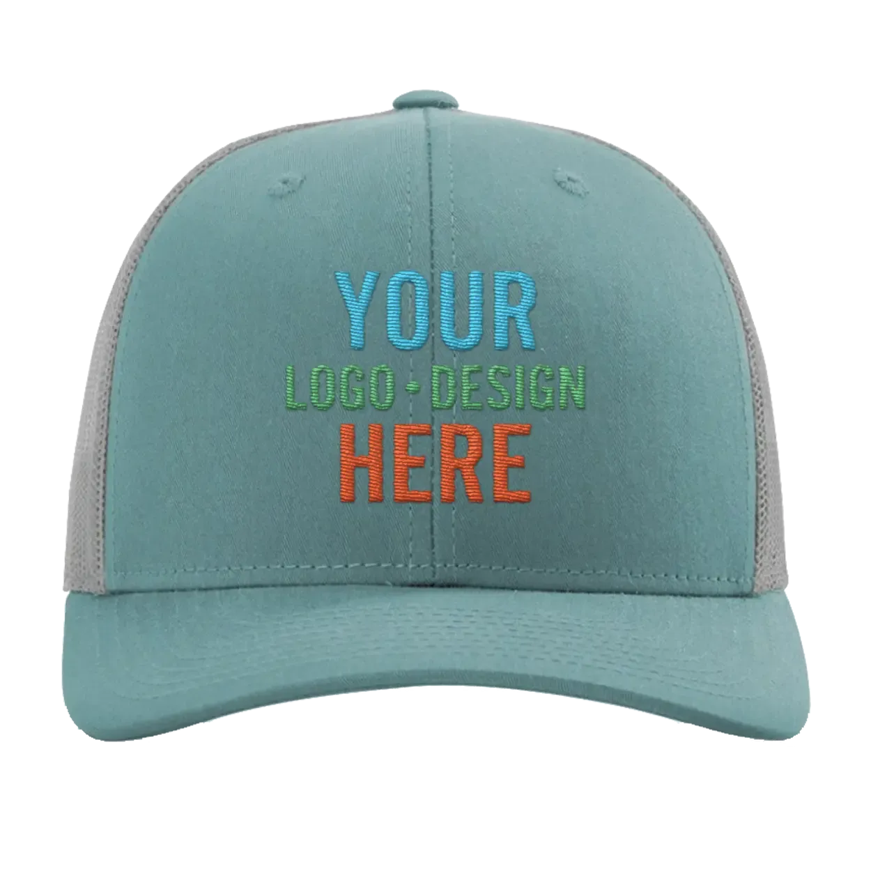 1gEmbroidered-Richardson-115-Low-Pro-Trucker-Hat-Smoke-Blue