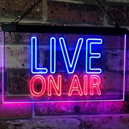 Live On Air Recording Studio LED Neon Light Sign