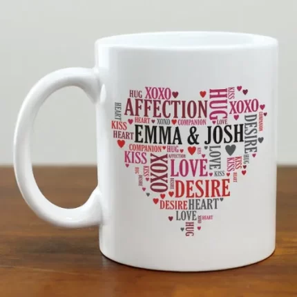 Couples Heart Mug - Romantic Mug Set for Couples
