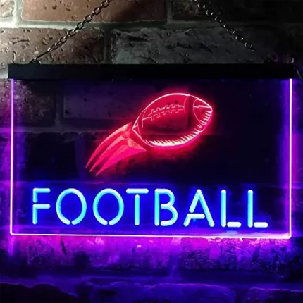 Man Cave Football LED Light Sign