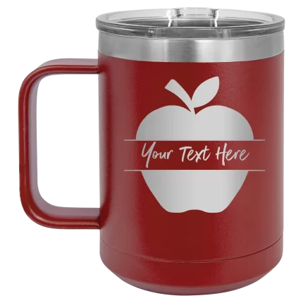 Personalized Apple 15 oz Mug - Maroon