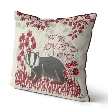 Country Lane Badger 5 Cushion / Throw Pillow