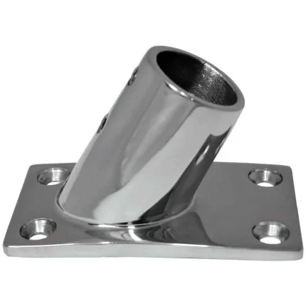 7/8 " O.D. 60 deg Rectangle Base SS Rail Fitting