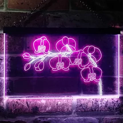 Orchids Florist Flower Shop LED Light Sign