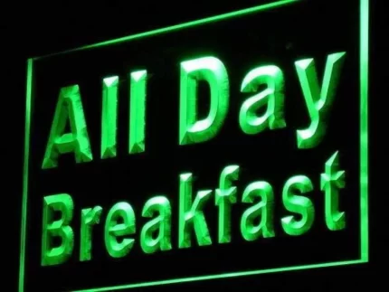 All Day Breakfast LED Light Sign
