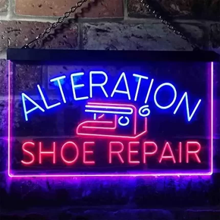 Alteration Shoe Repair LED Light Sign