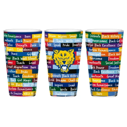 Fort Valley State Wildcats 16oz BHM Pint Glasses | Set of 2