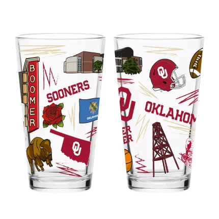 Set of 2 Oklahoma Sooners Local 16oz Pints