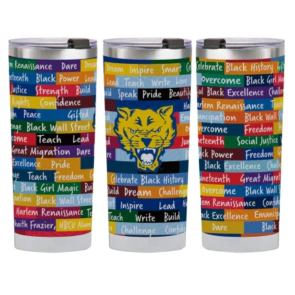 24oz Fort Valley State Wildcats BHM Tumbler