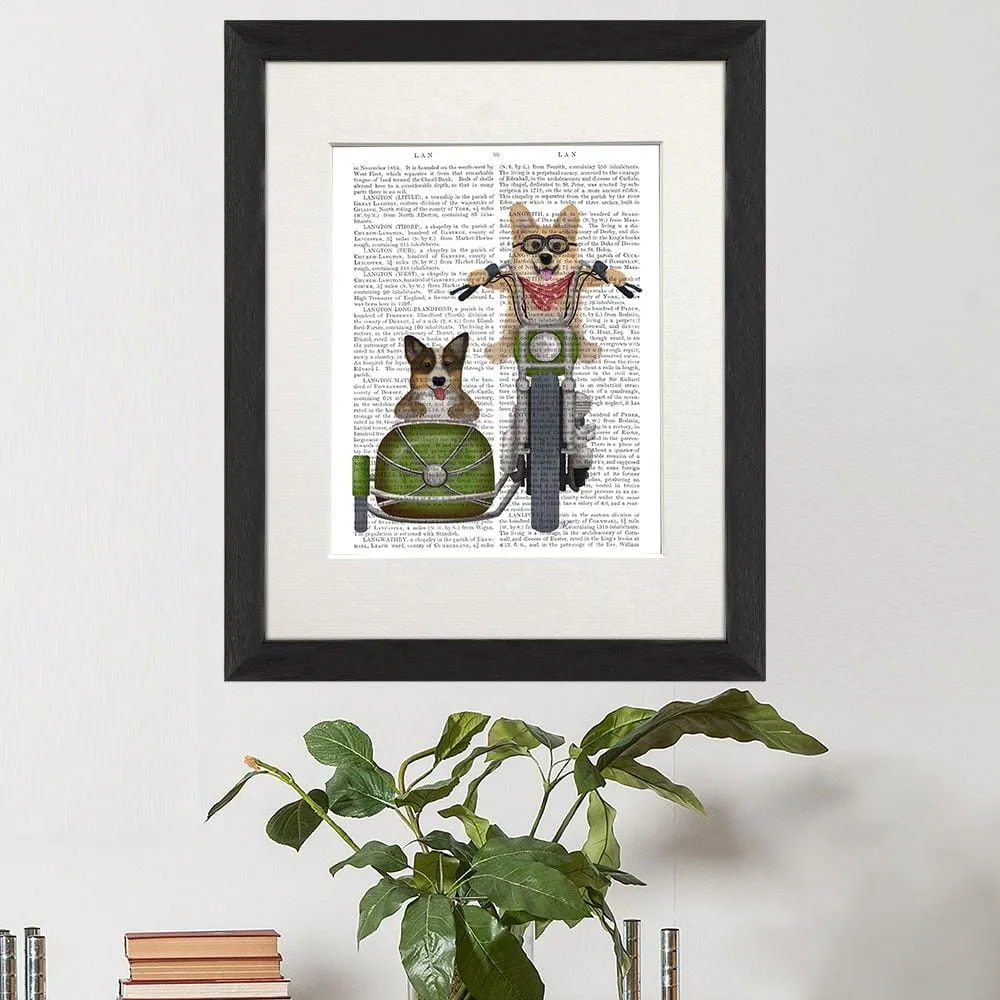 1lCorgi-Chopper-and-Sidecar-Book-Print-Dog-Art-Print-Wall-Art_1