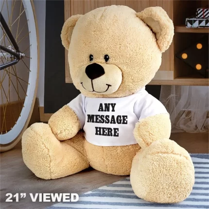 Custom Message Teddy Bear - Add Your Text on Shirt - Personalized Gift for Any Occasion