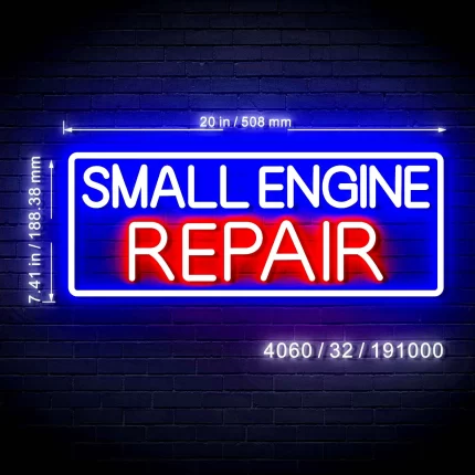 20" Small Engine Repair Ultra-Bright LED Sign with Remote (Neon-Style, LED Technology)