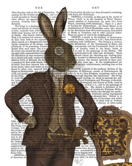 Dapper Hare, Book Print, Art Print, Wall Art