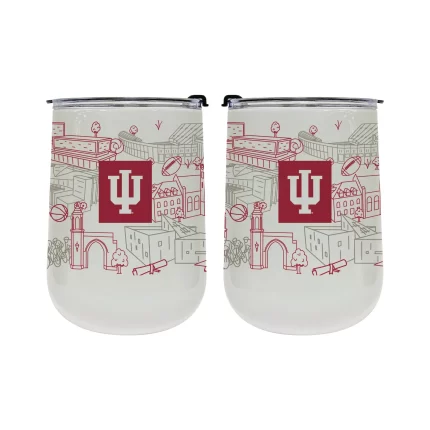 Indiana Hoosiers 18oz Campus Line Art Tumbler