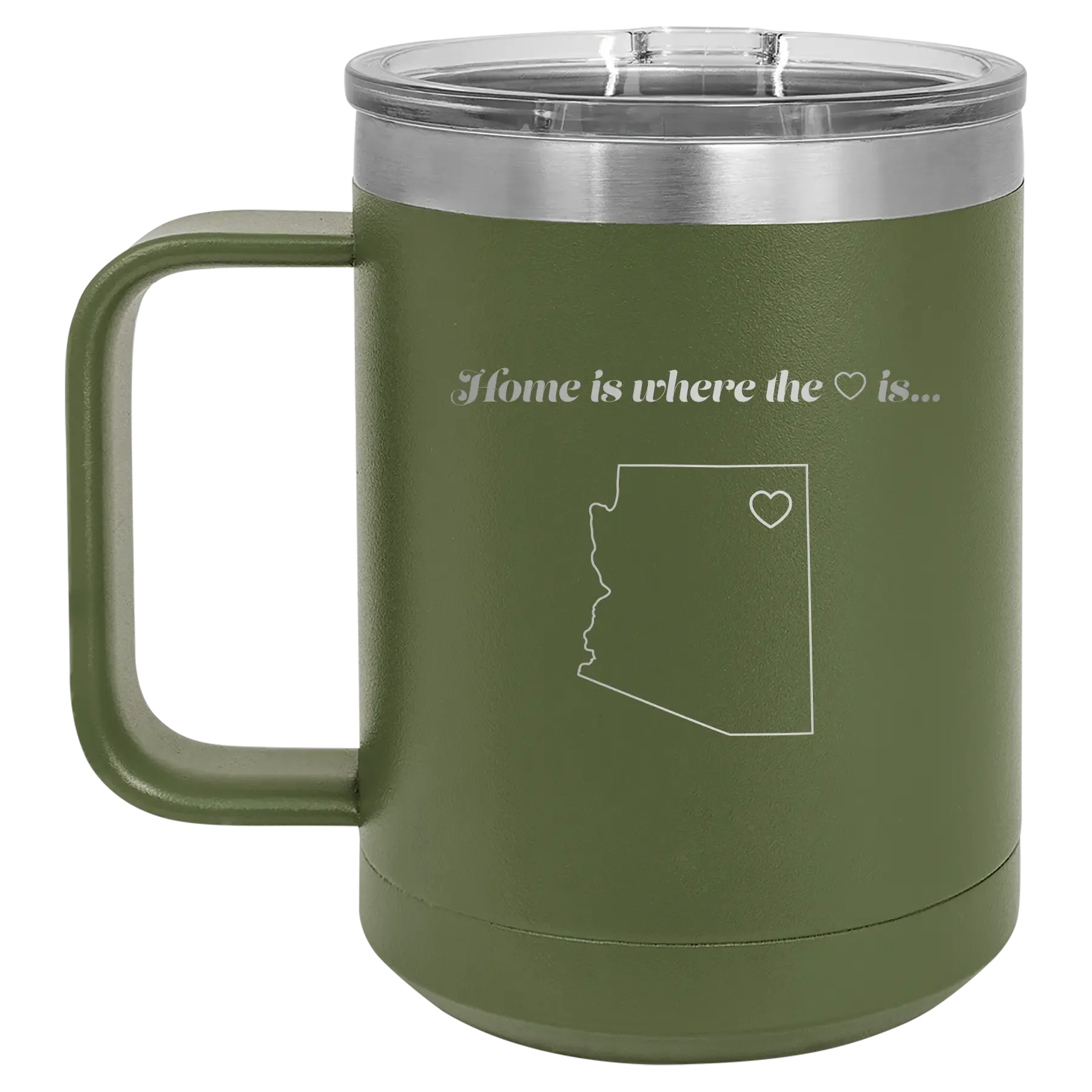 1nPersonalized-Arizona-Heart-15-oz-Mug-Olive-Green