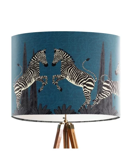 Dancing Zebra Lagoon, Animalia, Lamp shade, Drum, Pendant Lighting