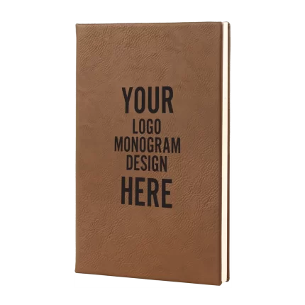 Personalized Leatherette Sketch Book 5.25" x 8.25" (Blank Pages) - Dark Brown