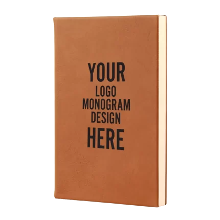 Personalized Leatherette Sketch Book 5.25" x 8.25" (Blank Pages) - Rawhide