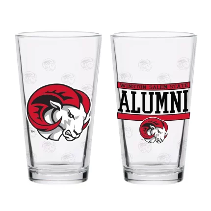 Set of 2 Winston Salem Rams 16oz XD Alumni Pints