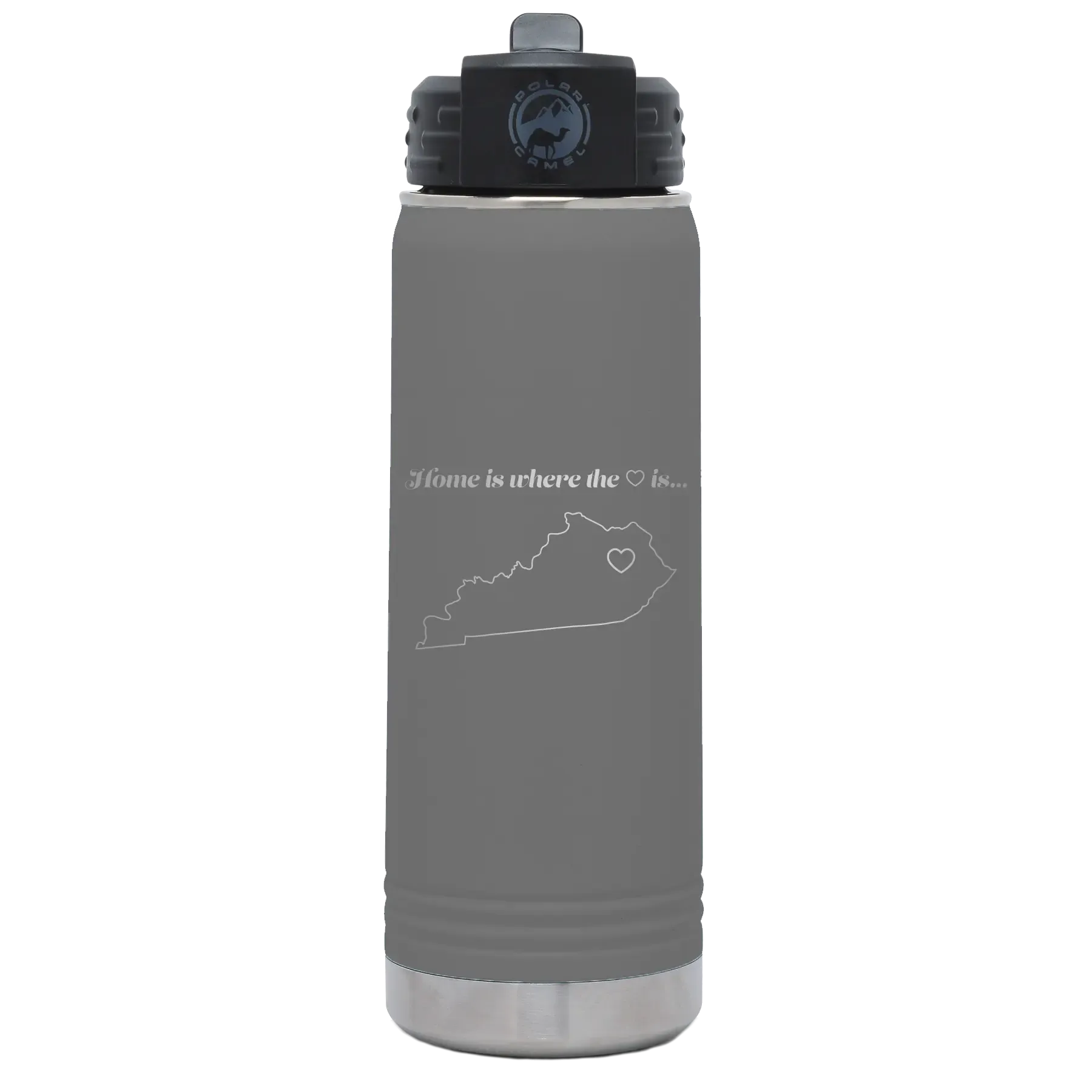 1qPersonalized-Kentucky-Heart-20-oz-Water-Bottle-Dark-Gray