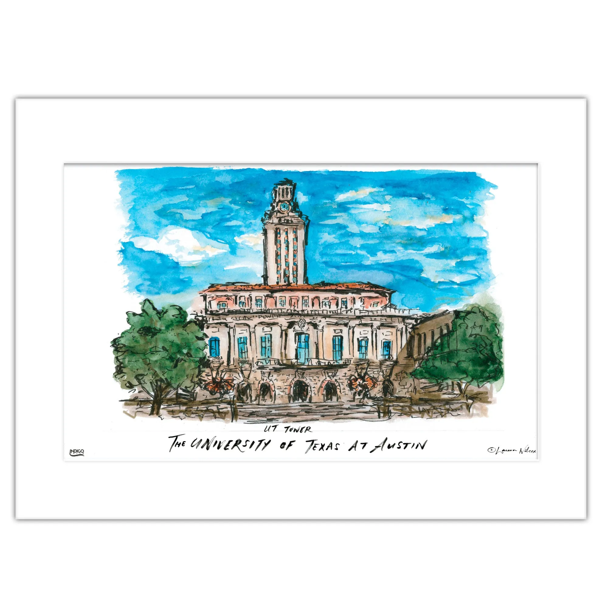 1qTexas-at-Austin-UT-Tower-Matted-Watercolor-Wall-Art-11-x-14-by-Laura-Wilcox