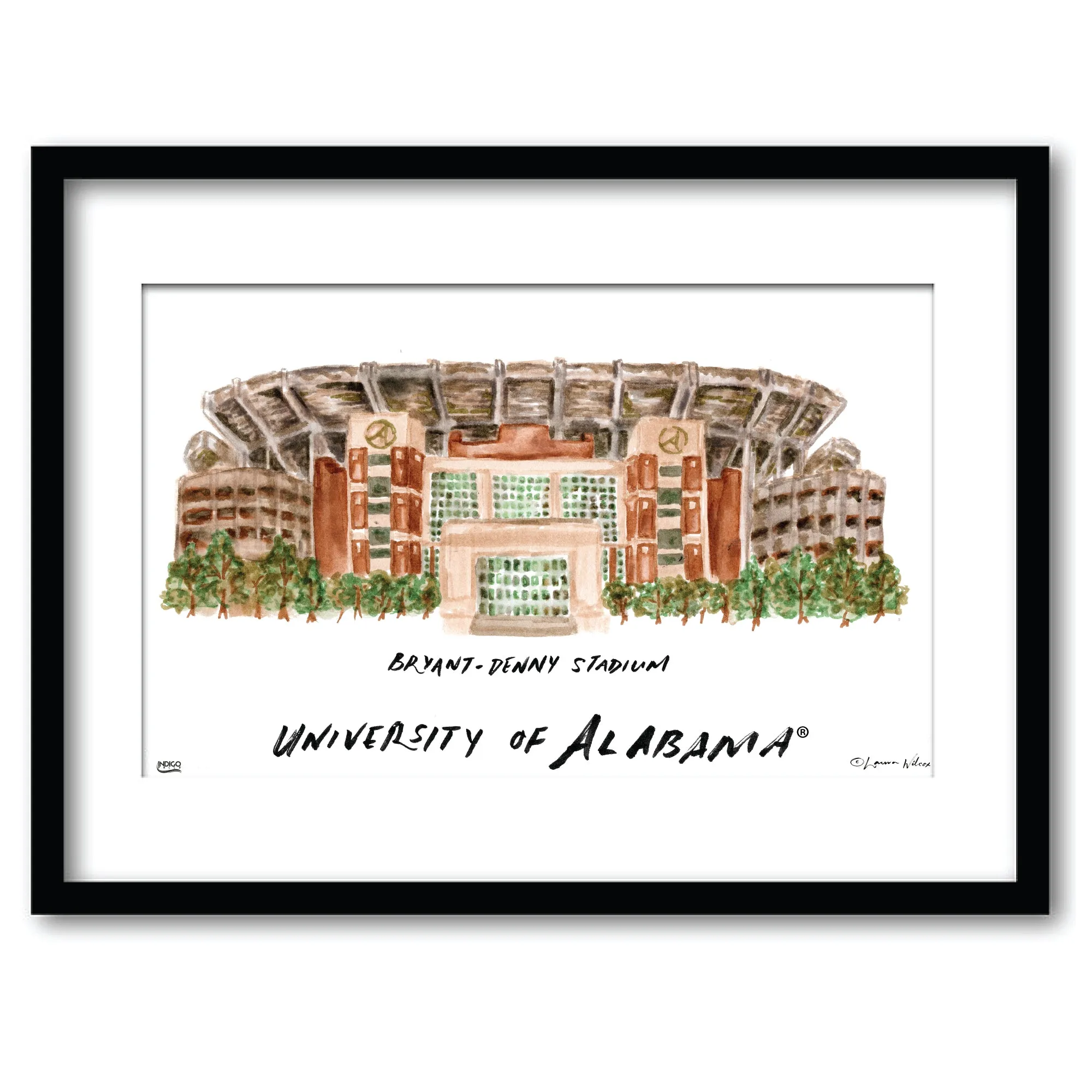 1rAlabama-Bryant-Denny-Stadium-Framed-Watercolor-Wall-Art-11-x-14-by-Laura-Wilcox