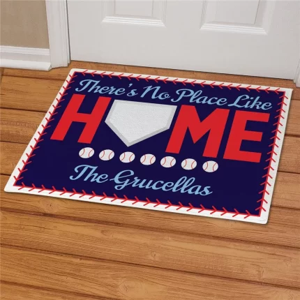 Baseball Welcome Personalized Mat - Custom Sports Entry Mat