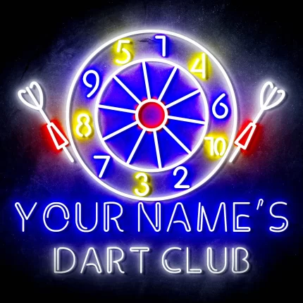 Custom Ultra-Bright Dart Club LED Sign with Remote (Neon-Style, LED Technology)