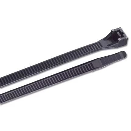 15" UV Black Heavy Duty Cable Zip Ties - 25 Pack