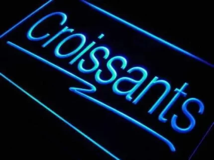 Bakery Cafe Croissants LED Light Sign