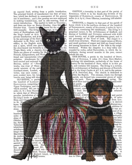 Black Cat and Rottweiler, Book Print, Art Print, Wall Art