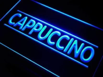 Cafe Cappuccino LED Light Sign