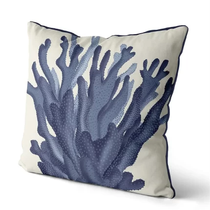 Coral 17 Blue, Cushion / Throw Pillow