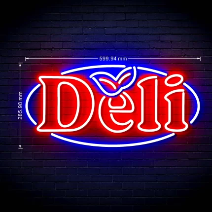 Deli Ultra-Bright LED Sign with Remote (Neon-Style, LED Technology)