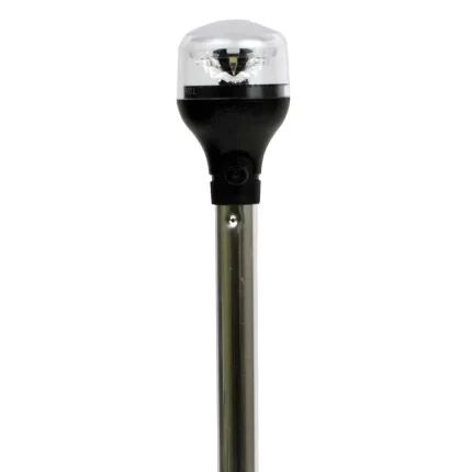 LightArmor All-Around Light - 12" Aluminum Pole - Black Vertical Composite Base w/Adapter