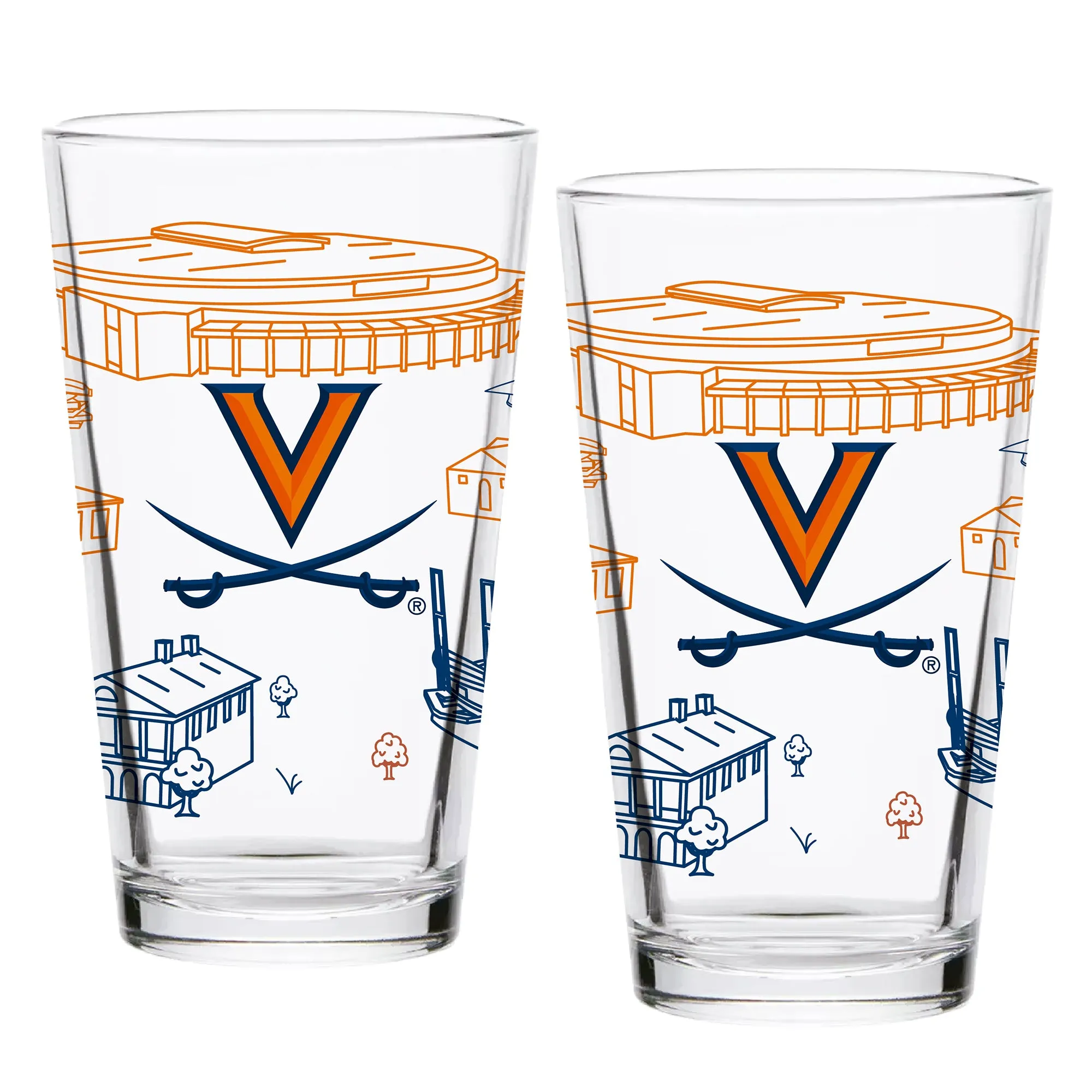 1sSet-of-2-Virginia-Cavaliers-Campus-Line-Art-16oz-Pints