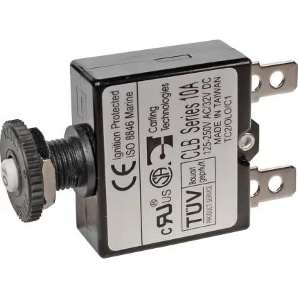 7052 5A Push Button Thermal with Quick Connect Terminals