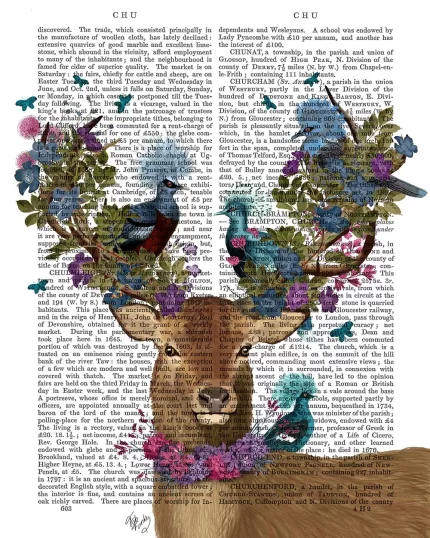 Deer Birdkeeper, Blue Pigeons, Book Print, Art Print, Wall Art