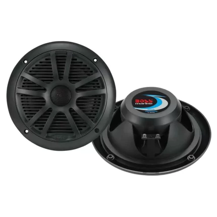MR6B 6.5" Dual Cone Marine Coaxial Speaker (Pair) - 180W - Black