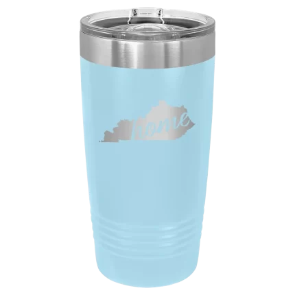 Personalized Kentucky Home 20 oz Tumbler - Light Blue